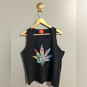 Full Send Nelk Boys Rainbow Leaf Graphic Tank L